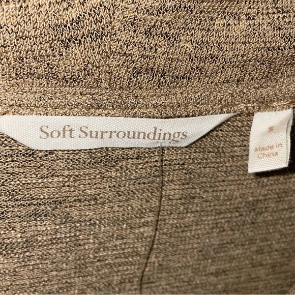 Soft Surroundings Tan Kerry Knit Dress Cowl Neck Sleeveless Size S NWT! - Picture 7 of 13